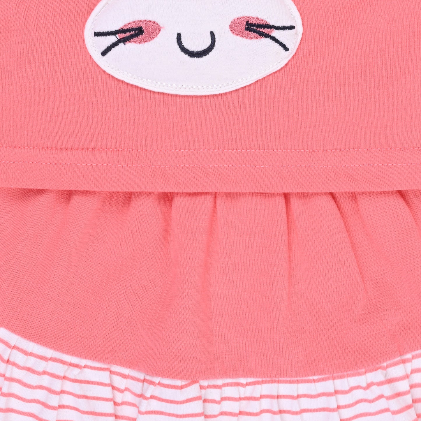 Girls Bow Cartoon Print Top & Skirt Summer Co-ord Set bt883lpnk
