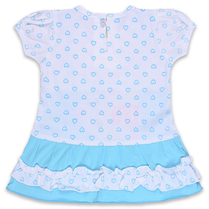 Baby Girls Printed A-Line Frock Dress With Brief