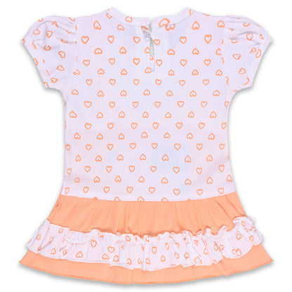 Baby Girls Printed A-Line Frock Dress With Brief