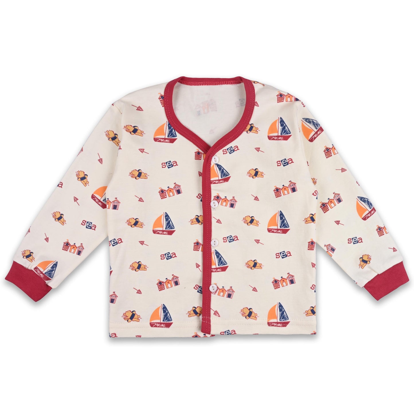 Baby Unisex T-Shirt With A Printed Deign And Solid Pant