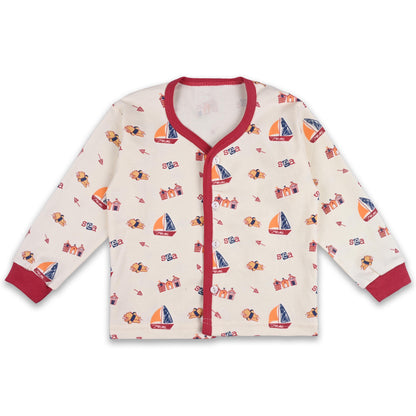 Baby Unisex T-Shirt With A Printed Deign And Solid Pant