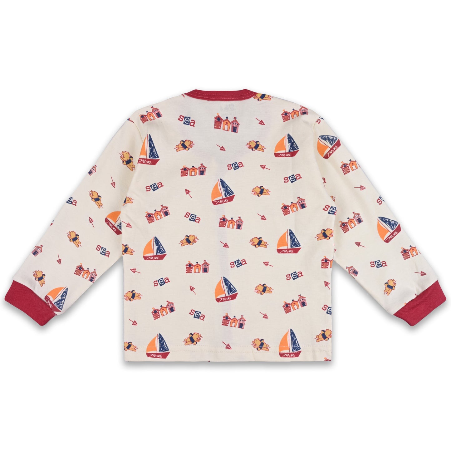Baby Unisex T-Shirt With A Printed Deign And Solid Pant