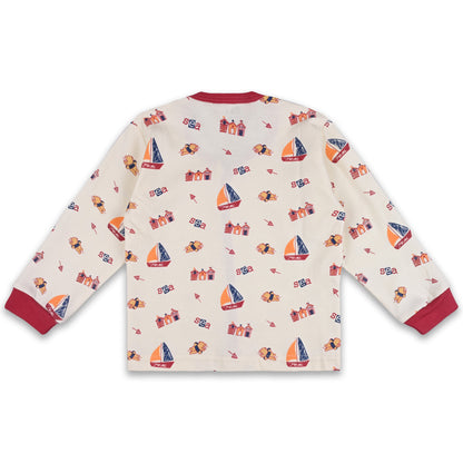 Baby Unisex T-Shirt With A Printed Deign And Solid Pant