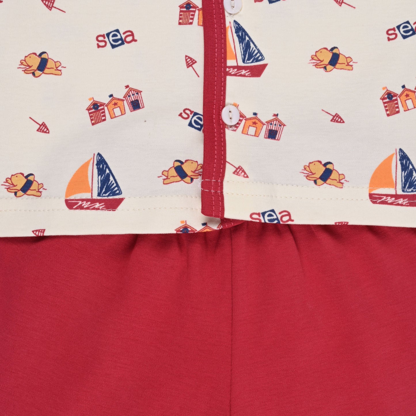 Baby Unisex T-Shirt With A Printed Deign And Solid Pant