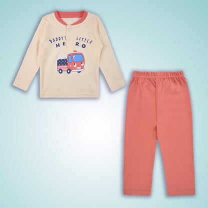 Boys Printed T-Shirt and Track Pant Clothing Set