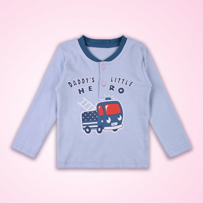 Boys Printed T-Shirt and Track Pant Clothing Set
