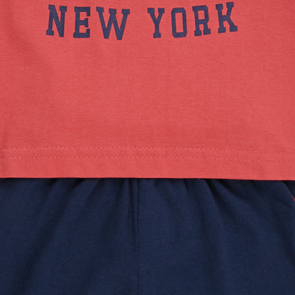 Boys Printed T-Shirt and Pant Clothing Set