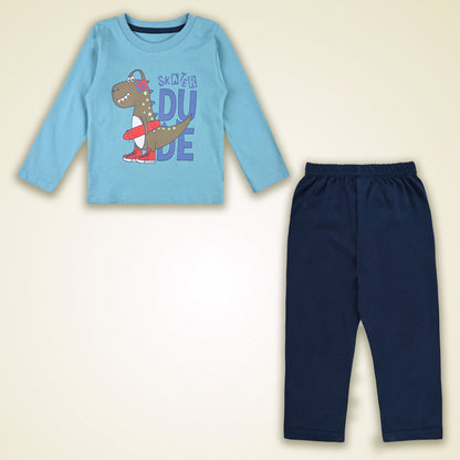 Boys Printed T-Shirt and Pant Clothing Set