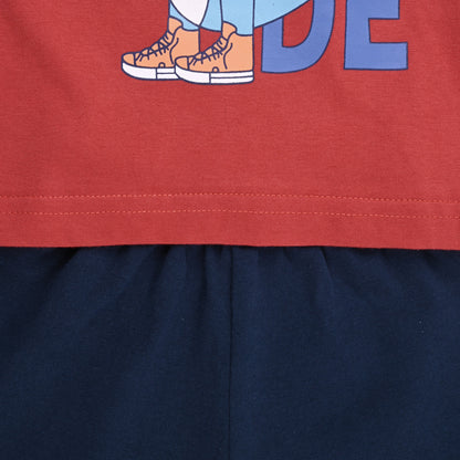 Boys Printed T-Shirt and Pant Clothing Set