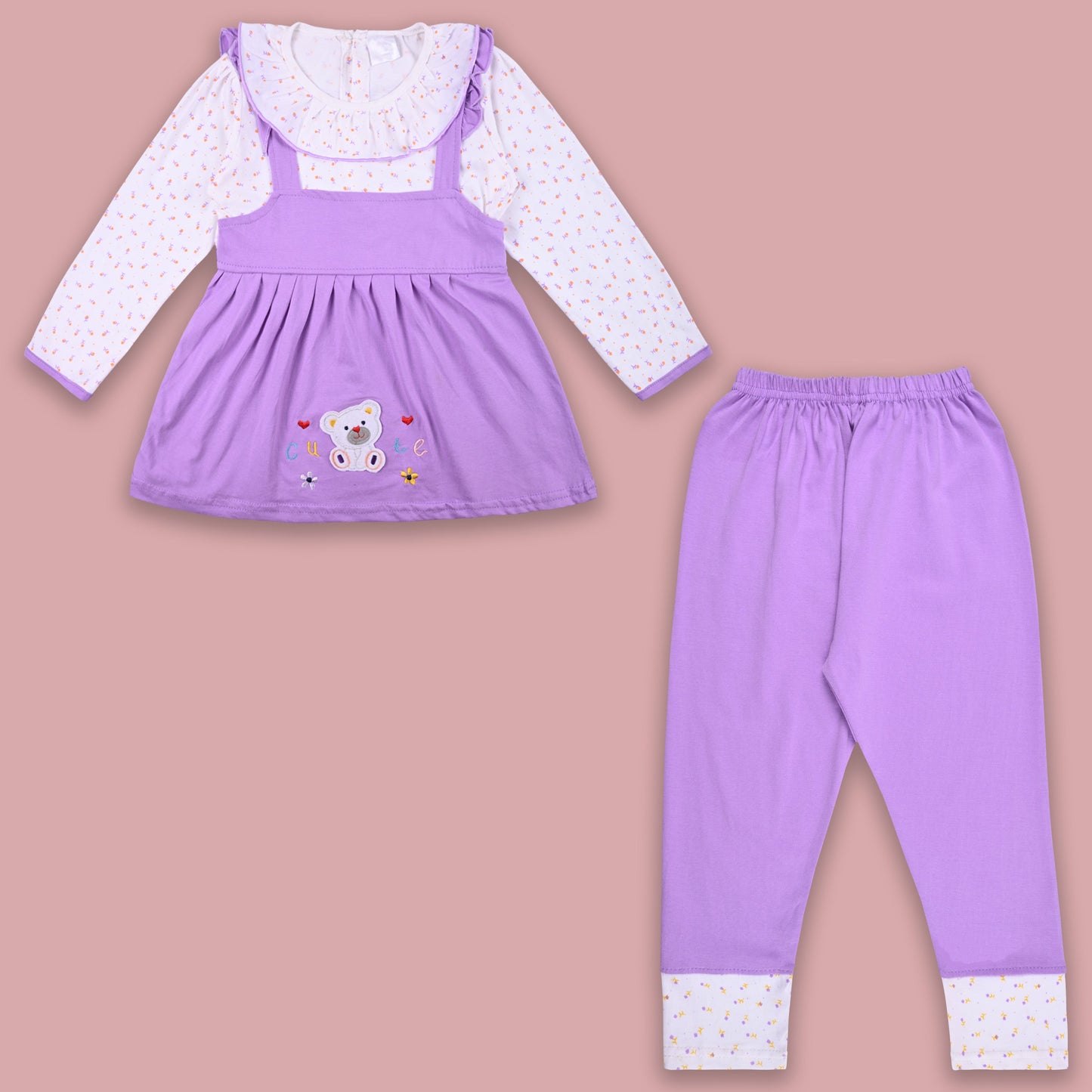 Girls Applique Top and Pant Summer Set