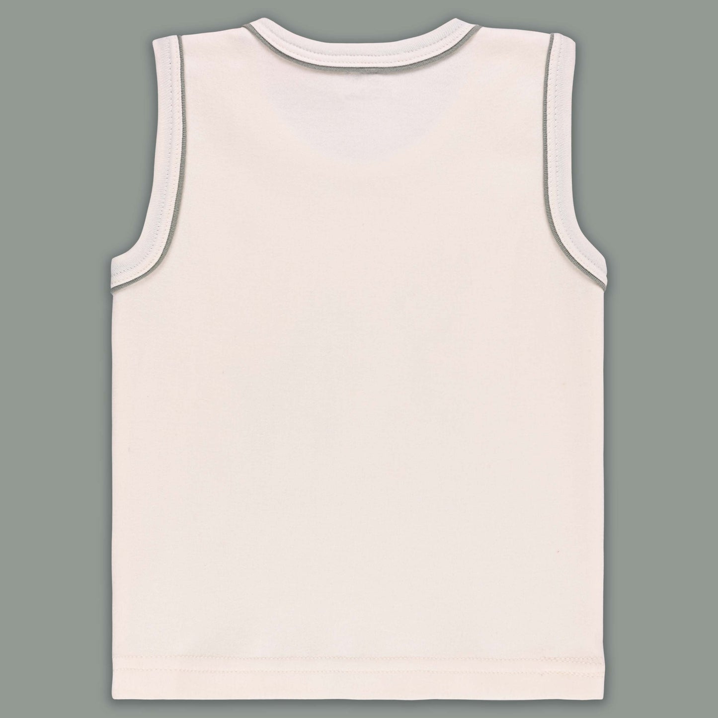 Boys Printed Cotton Tank Shirt and Shorts Set