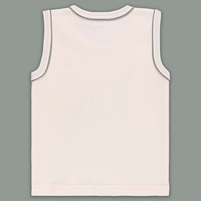 Boys Printed Cotton Tank Shirt and Shorts Set