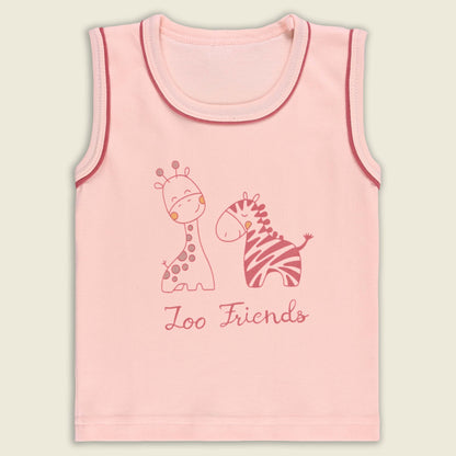 Boys Printed Cotton Tank Shirt and Shorts Set