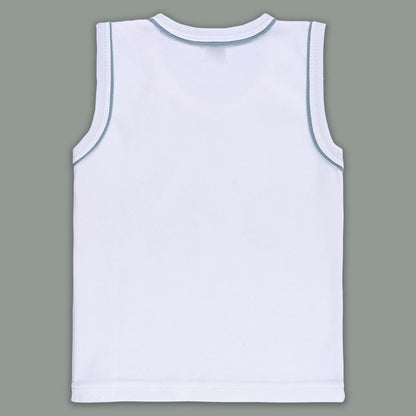 Boys Printed Cotton Tank Shirt and Shorts Set