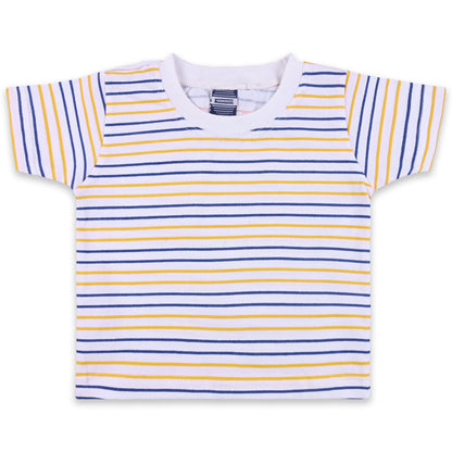 Baby Boys Striped T-Shirt and Shorts Dungaree Set