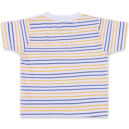 Baby Boys Striped T-Shirt and Shorts Dungaree Set