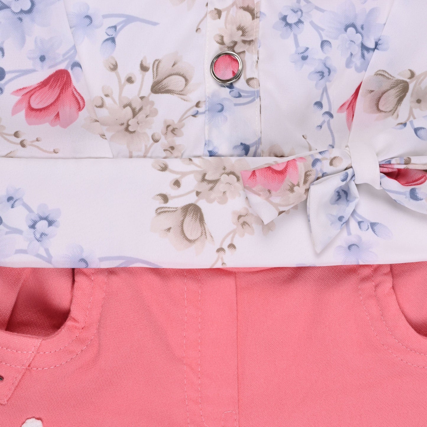 Girls Floral Print Top and Shorts Clothing Set