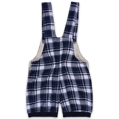 Baby Boys Checked T-Shirt and Shorts Dungaree Set