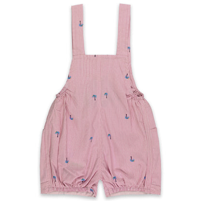 Baby Boys Printed and Applique T-Shirt and Shorts Dungaree Set