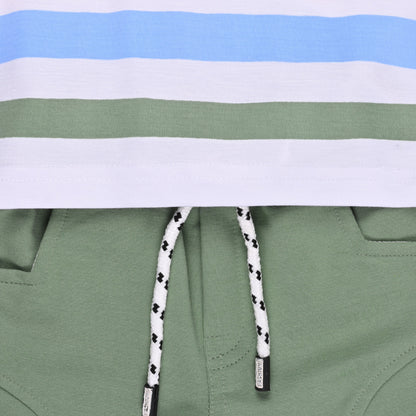 Boys Printed Cotton T-shirt and Shorts Casual Set btp846