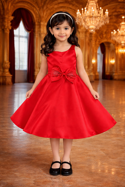 Girls Party Wear Fit and Flare Frock Dress