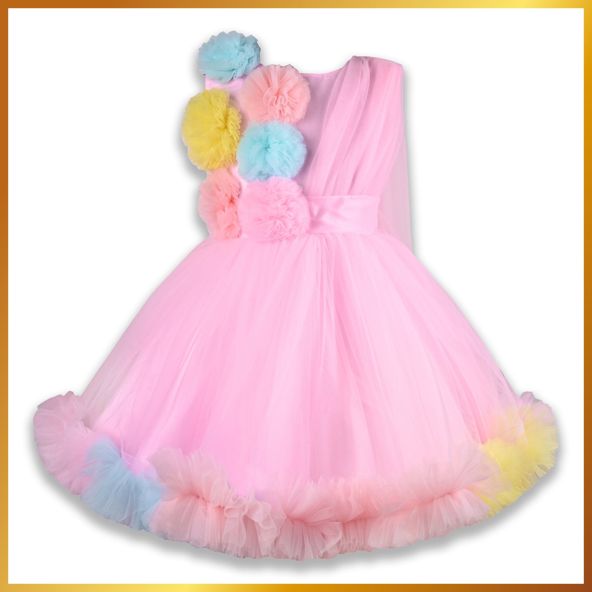 Premium Baby Girls Birthday Dresses Online | Girls Knee-Length Dress