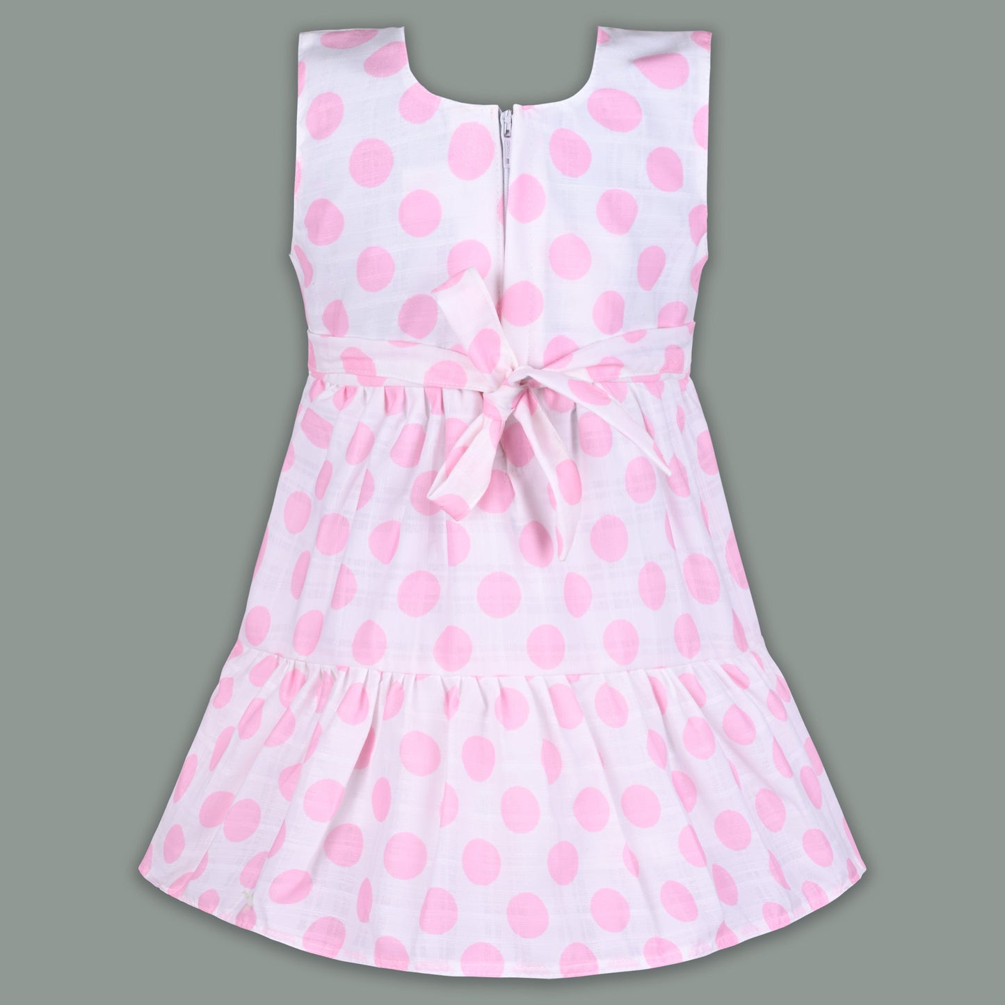 Baby Girl Satin Polka Dot Frock with Cute Unicorn Patch & Bloomers â€“ Party Wear Dress for Kids