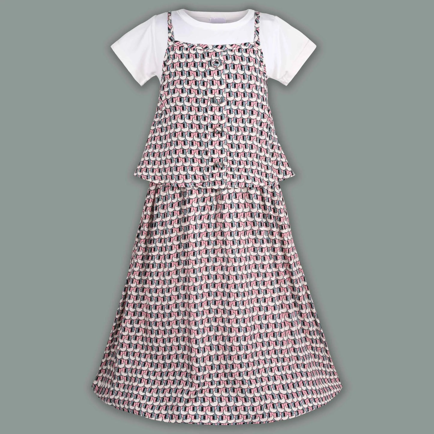 Girls Printed Short Sleeve T-Shirt and Dress