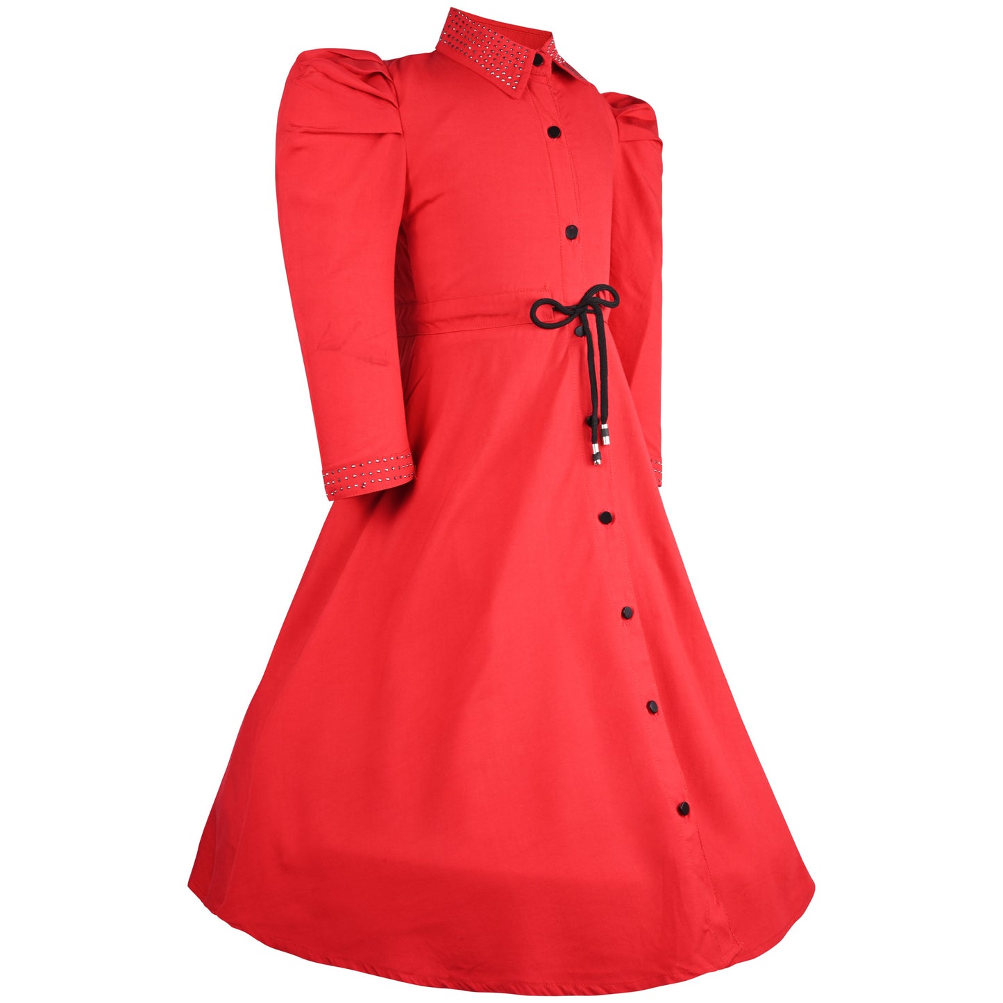 Stylish Button-Down Casual Shirt Dress