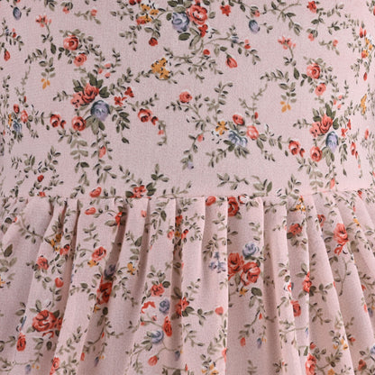 Girls Floral Print Flutter Sleeve Casual Dress