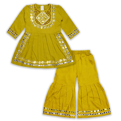 Elegant Rayon Ethnic Kurti Set with Sharara