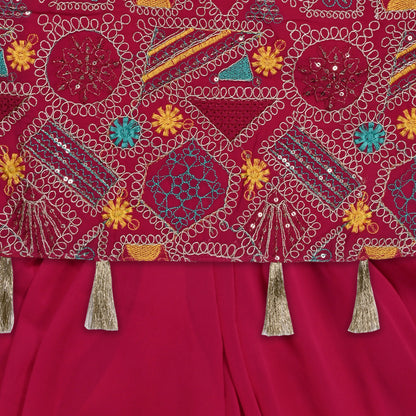 Elegant Georgette Ethnic Kurti Set with Palazzo & Dupatta