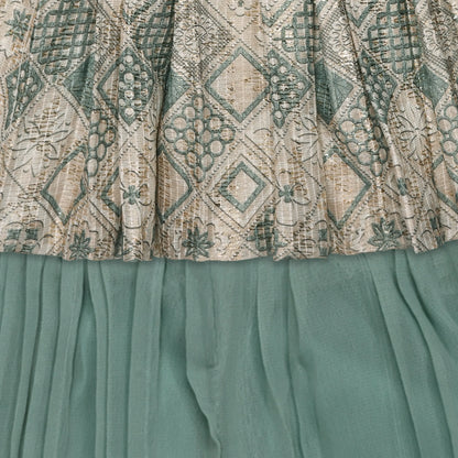 Elegant Satin Ethnic Kurti Set with Palazzo & Dupatta