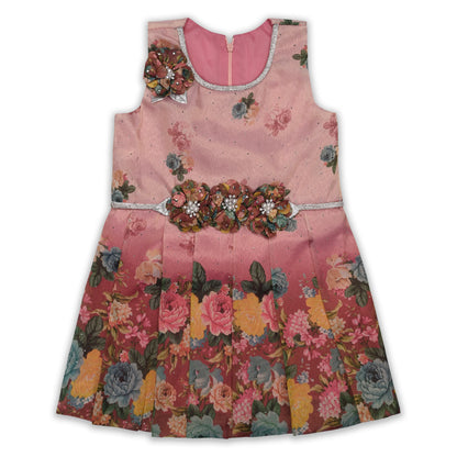 Elegant Georgette Floral Kurti Set with Palazzo & Dupatta
