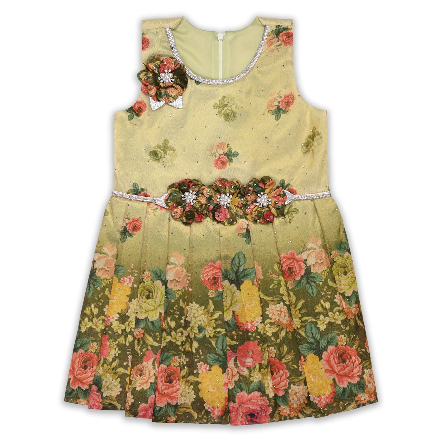 Elegant Georgette Floral Kurti Set with Palazzo & Dupatta
