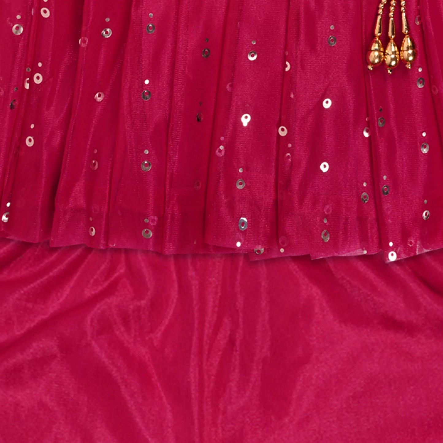 Girls Ethnic Georgette Kurti Set with Sharara & Dupatta – Embellished Party Wear (3-Piece Set)