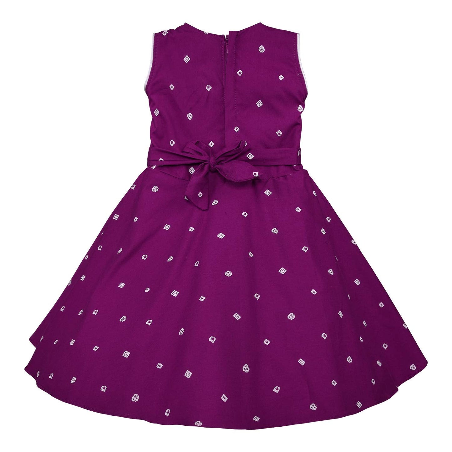 Girls Cotton Polka Printed Summer Dress