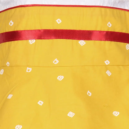 Girls Cotton Printed Summer Dress with Floral Applique