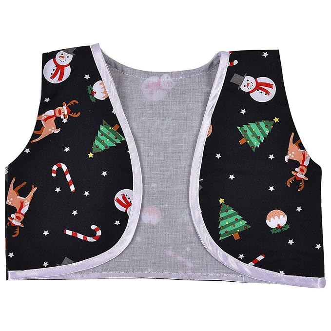 Baby Girls Christmas Printed Cotton Party Dress with Shrug & Bow â€“ Festive Wear Frock