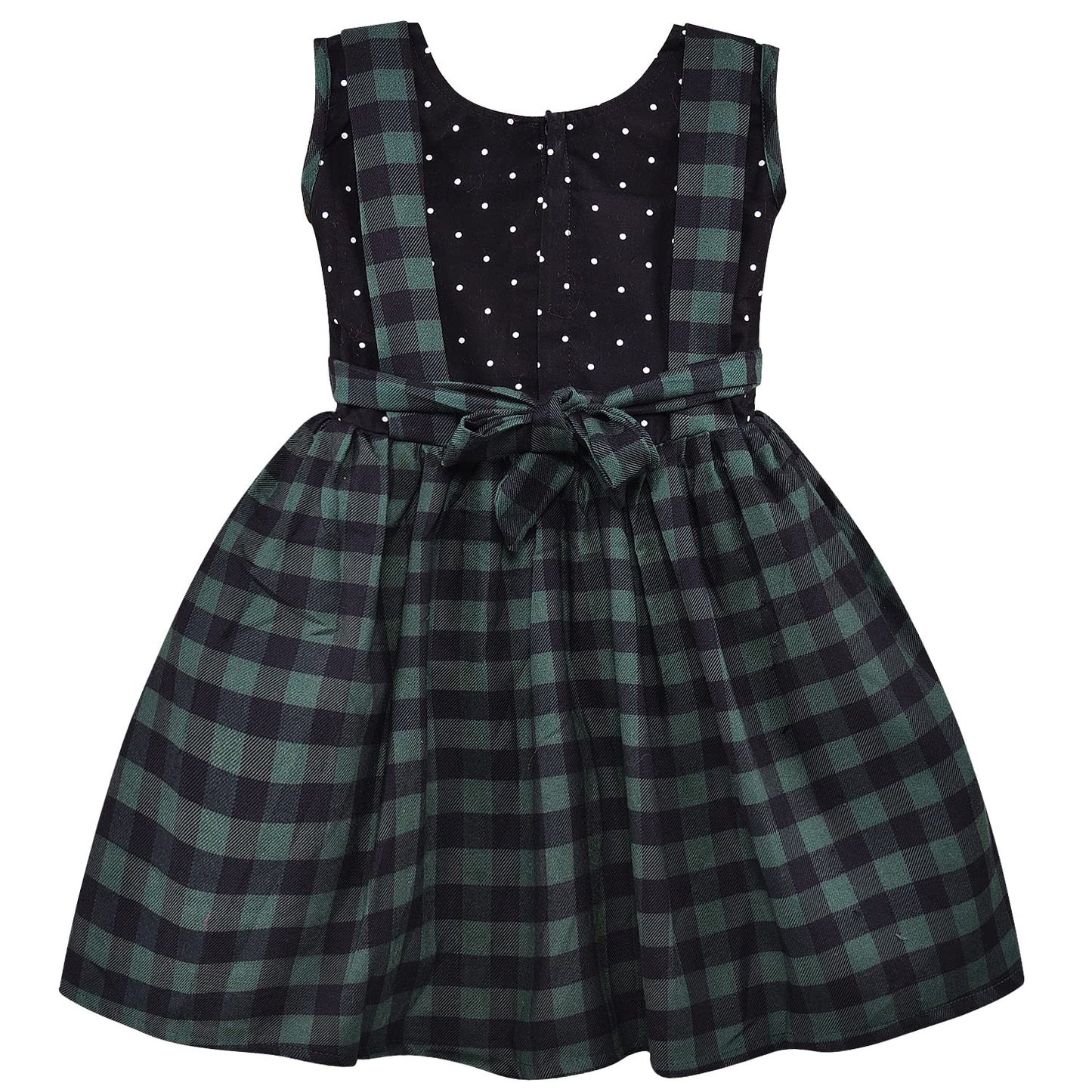 Girls Checkered Cotton Summer Casual Dress