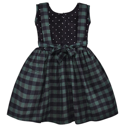 Girls Checkered Cotton Summer Casual Dress