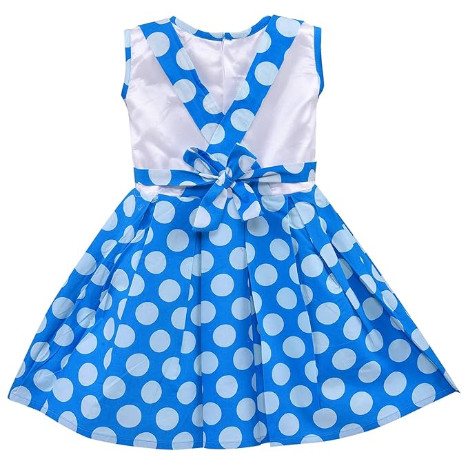 Girls Polka Dot Cotton Sleeveless Dress