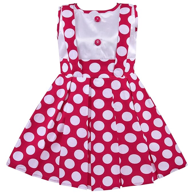Girls Polka Dot Cotton Sleeveless Dress
