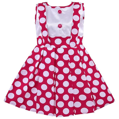 Girls Polka Dot Cotton Sleeveless Dress
