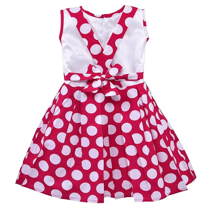 Girls Polka Dot Cotton Sleeveless Dress