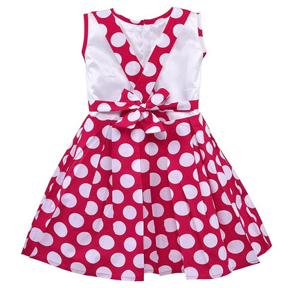 Girls Polka Dot Cotton Sleeveless Dress