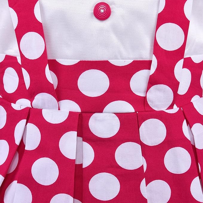 Girls Polka Dot Cotton Sleeveless Dress