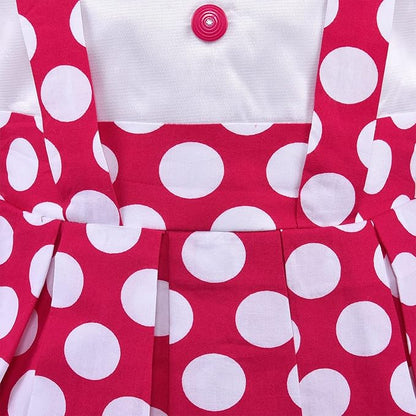 Girls Polka Dot Cotton Sleeveless Dress