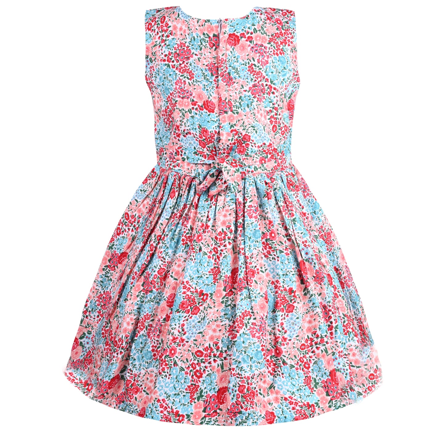 Girls Floral Print Fit and Flare Frock Dress