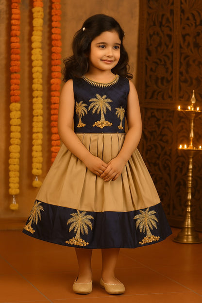 Buy Premium Maroon Baby Girl Ethnic Dress Online| Wedding Girls Dress | Girls Pongal Dress